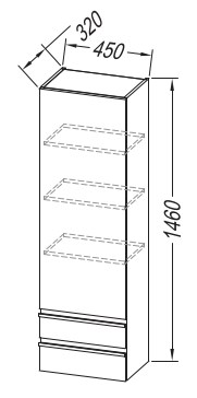 Пенал подвесной Kolpa-san Alexis A 1461 45 Craft wood 547270 Пенал подвесной Kolpa-san Alexis A 1461 45 Craft wood 547270