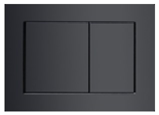 Кнопка смыва CeramaLux LC-012 чёрный матовый