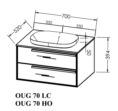 Тумба подвесная Kolpa-san Grace OUG 70 Light concrete 547350 Тумба подвесная Kolpa-san Grace OUG 70 Light concrete 547350