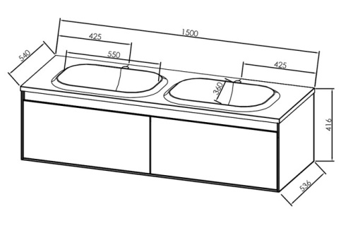 Тумба подвесная Kolpa-san Pandora OUP 150 White matt 514170 Тумба подвесная Kolpa-san Pandora OUP 150 White matt 514170