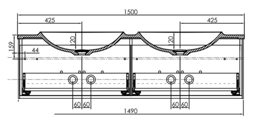 Тумба подвесная Kolpa-san Pandora OUP 150 White matt 514170 Тумба подвесная Kolpa-san Pandora OUP 150 White matt 514170