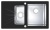 Мойка для кухни Alveus KARAT 20 UP черный 860x500 правая 1123807 Мойка для кухни Alveus KARAT 20 UP черный 860x500 правая 1123807