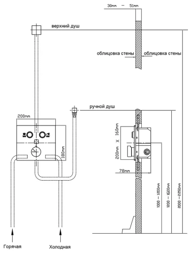 Душевая система Vincea VSFW-4211RBG