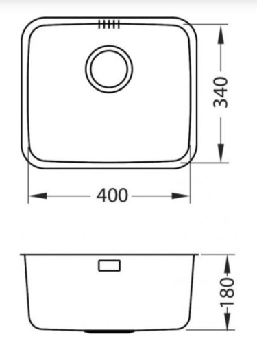 Мойка для кухни Alveus LUNO 20 SAT 90 FI 340x400 1128740