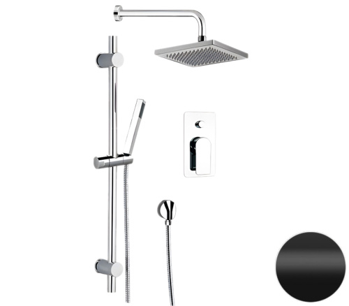 Душевая система Remer Infinity I09S07ONO, черный матовый