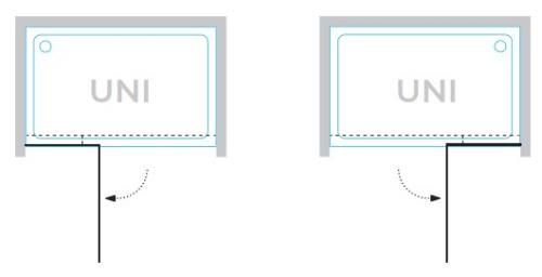 Душевая дверь Kolpa-San Andromeda N 160 black transparent 516800