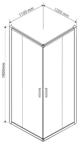 Душевой уголок Vincea Garda VSS-1G1112CLGM