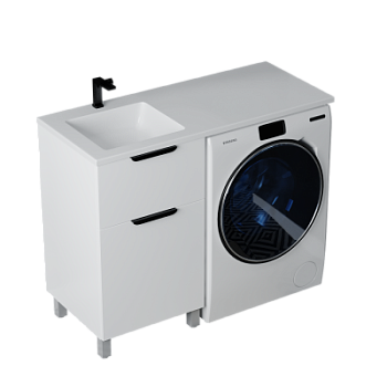 Тумба напольная Vela Каскад Хекси 48Н под Kamilla 110 (белый мат) TU252460