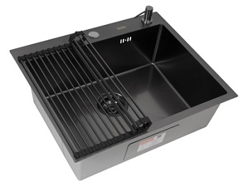 Комплект Arfeka Eco AR мойка 600*500, роллер-мат, дозатор black decor volcanic rock