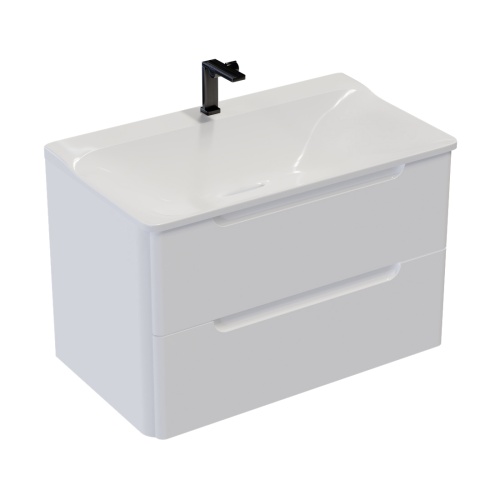 Тумба подвесная Vela Венеция 80П под Рондо (белый глянец) TU278001