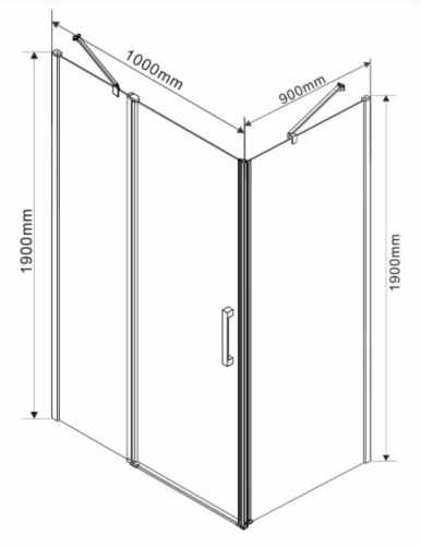 Душевой уголок Vincea Orta VSR-1O9010CL