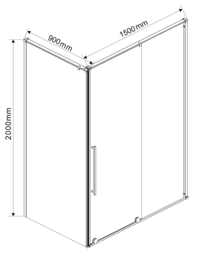 Душевой уголок Vincea Arno VSR-1A9015CL