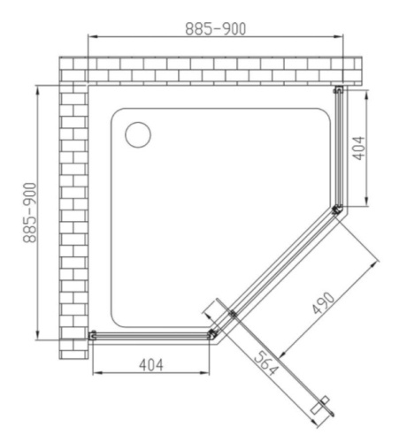 Душевой уголок Vincea Penta VSP-3P900CL
