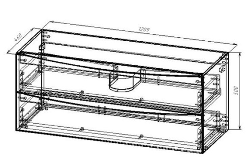 Тумба подвесная Vincea Mia 1200 V.Oak VMC-2MC120VO