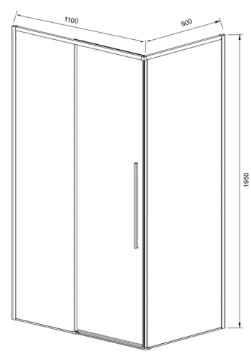 Душевой уголок Vincea Slim-N VSR-4SN9011CLB