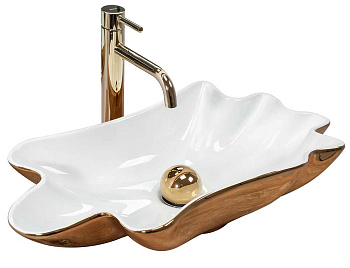 Умывальник Rea Sea Infinity White Gold U3400