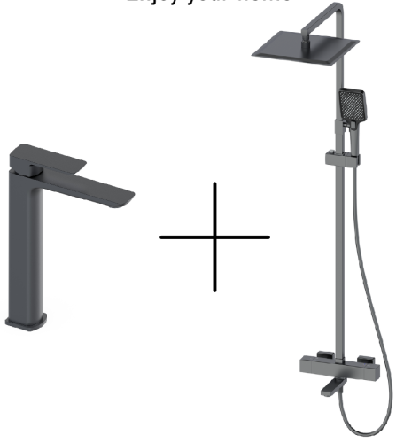 Душевая стойка со смесителем Oliveeka OL-739901+239003-BGМ