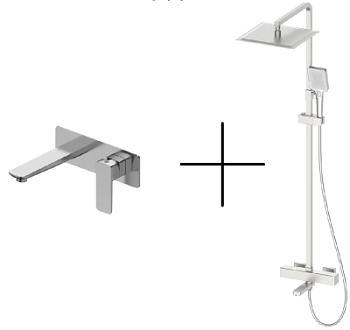Душевая стойка со смесителем Oliveeka OL-739901+869003-BN