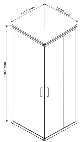 Душевой уголок Vincea Garda VSS-1G1112CLG