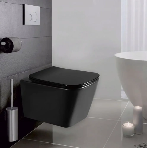 Унитаз подвесной Rea Raul black mat C1100