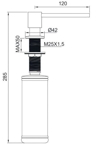 Дозатор для кухонной мойки Vivi Felice F 12 S Satinato