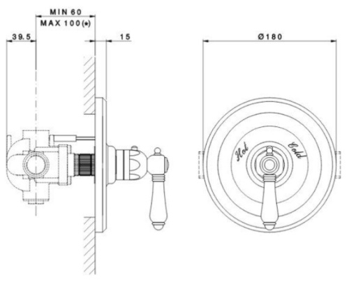 Смеситель для душа Nicolazzi Teide 4914CR05