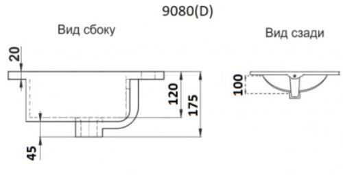 Умывальник CeramaLux 9080E