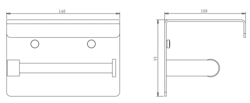 Бумагодержатель с полкой Nemo NM-C01055BN brush nickel