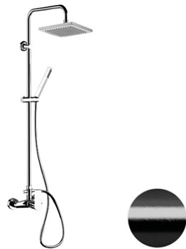 Душевая система Remer Energy EY37X7SS9SSCFP, черный брашированный хром