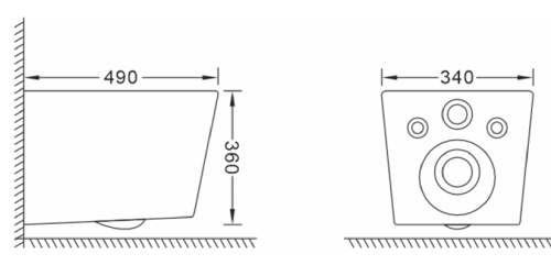 Комплект Oliveeka инсталляция OL-MQ-003 с унитазом OL-5014 и кнопкой OL-E12-MB