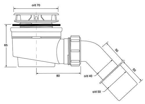 Сифон для поддона McAlpine HC252570B