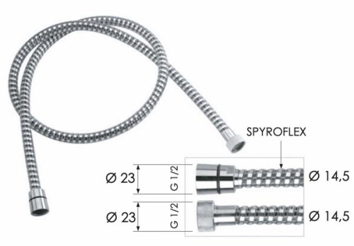 Шланг для душа ПВХ 150 см Remer 334CNNC150
