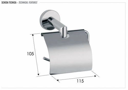 Бумагодержатель Remer Guest GS60BO, белый матовый