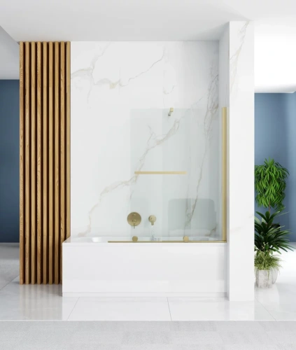 Шторка на ванную Rea Fabian gold matt 100 K6527