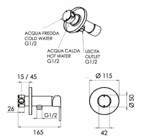 Гигиенический душ со смесителем Remer Winner W65B