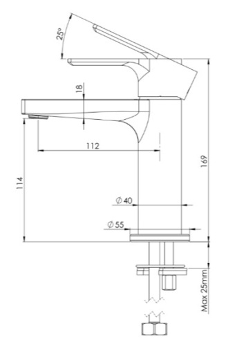 Смеситель для раковины Mariani Kali A37380KL12
