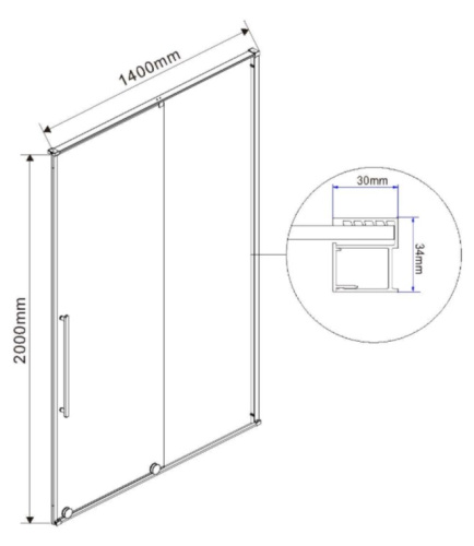 Душевая дверь Vincea Arno VPS-1A140CL