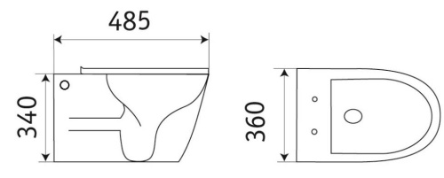 Унитаз подвесной Ceramalux B2330