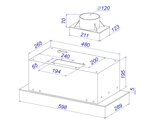 Вытяжка кухонная Zorg CENDY 1060 60 M белая