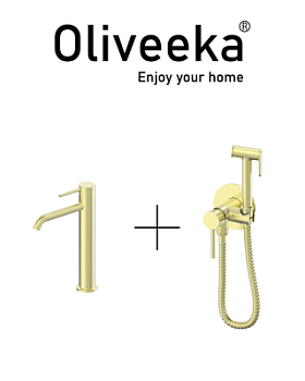 Гигиенический душ со смесителем Oliveeka OL-829902+88239017-BG, золотой матовый