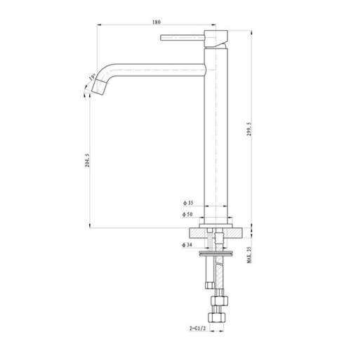 Смеситель для умывальника Caprigo Don 53-025-BRG