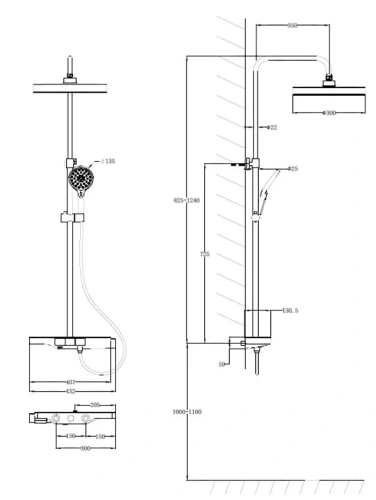 Душевая система Vincea Inspire VSFS-3I12TMB