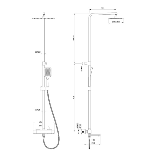 Душевая система Oliveeka OL-739901-CR