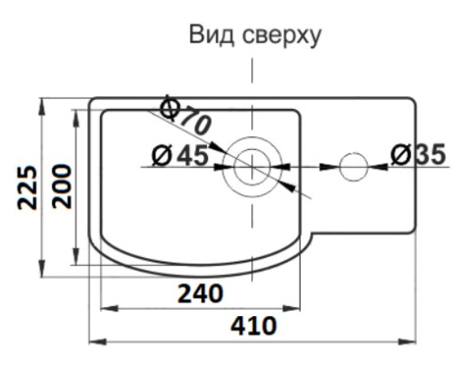 Умывальник CeramaLux 7947ALMB
