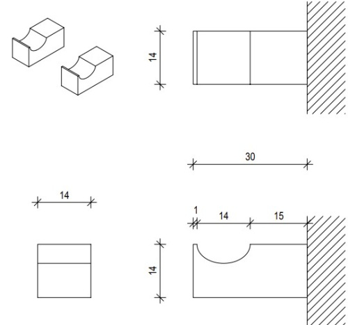 Крючок Decor Walther Corner HAK1 0561960