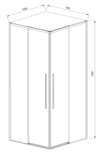 Душевой уголок Vincea Slim-N VSS-4SN8010CL