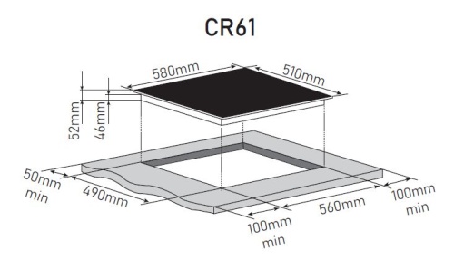 Электрическая варочная панель Zorg CR61 black
