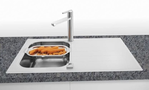 Мойка для кухни Alveus GLASSIX 10 RAL9005-90 (белый цвет) 860x500 1099462
