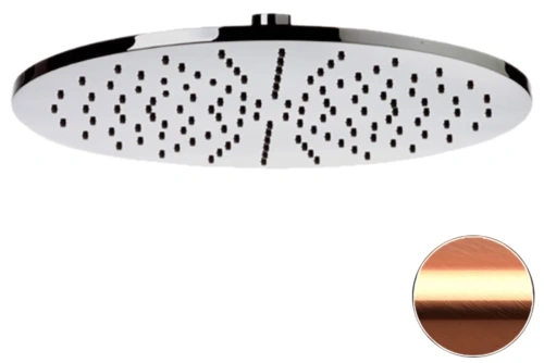 Верхний душ с шарнирным соединением 30 см Remer 359MM30RPX, медь брашированная