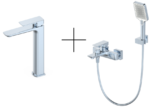 Душевая система для ванны со смесителем Oliveeka OL-639003A+239003-CR